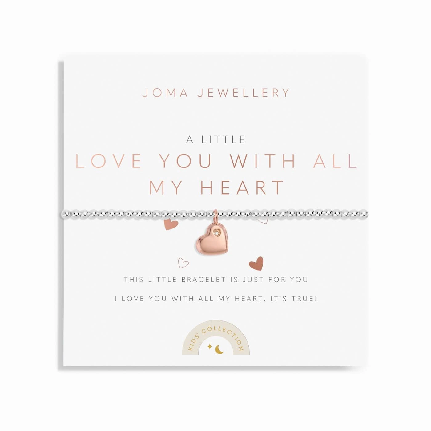 Children's A Little Love You With All My Heart Silver And Rose Gold Plated Bracelet C806