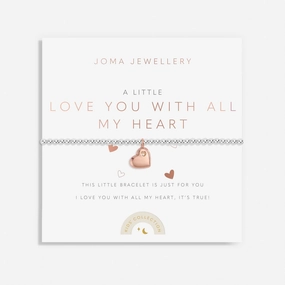 Children's A Little Love You With All My Heart Silver And Rose Gold Plated Bracelet C806