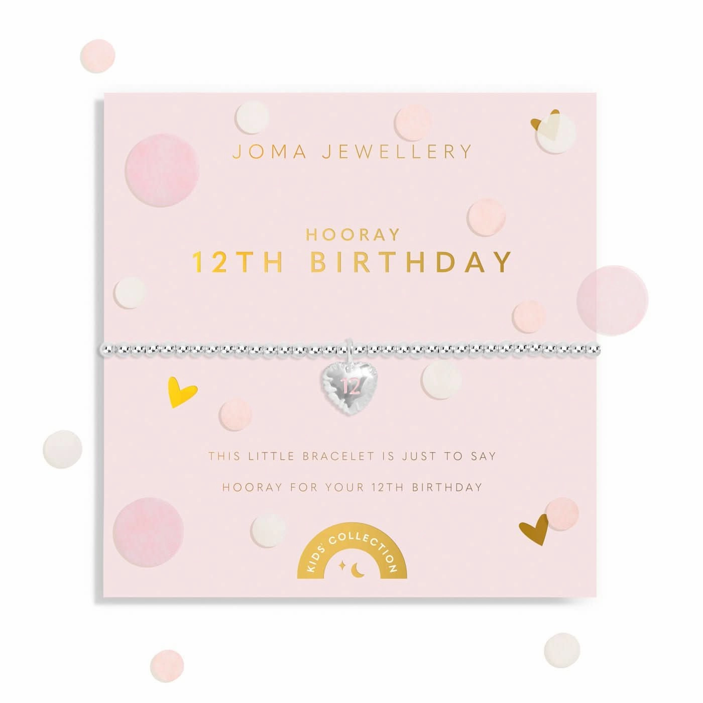 Children's Confetti A Little 12th Birthday Silver Plated Bracelet C838