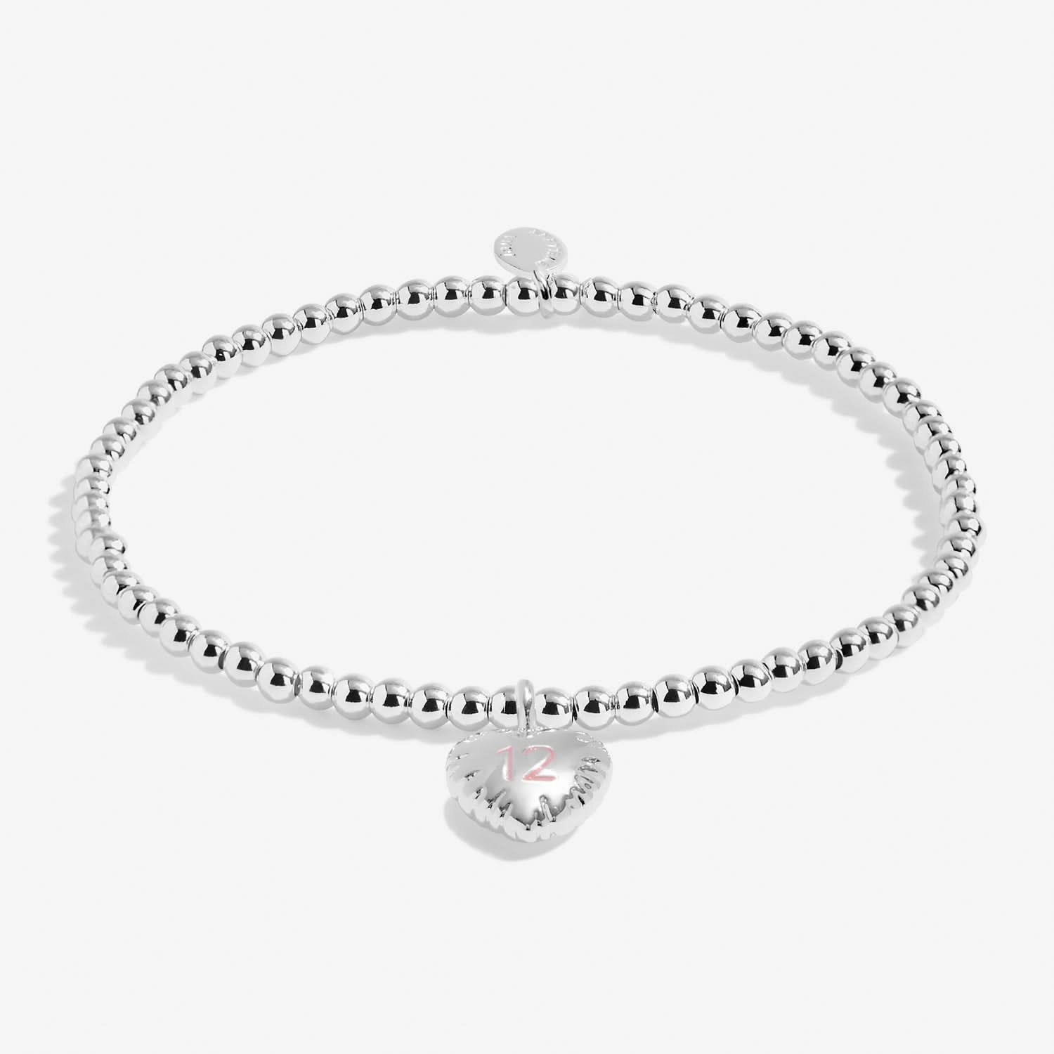 Children's Confetti A Little 12th Birthday Silver Plated Bracelet C838