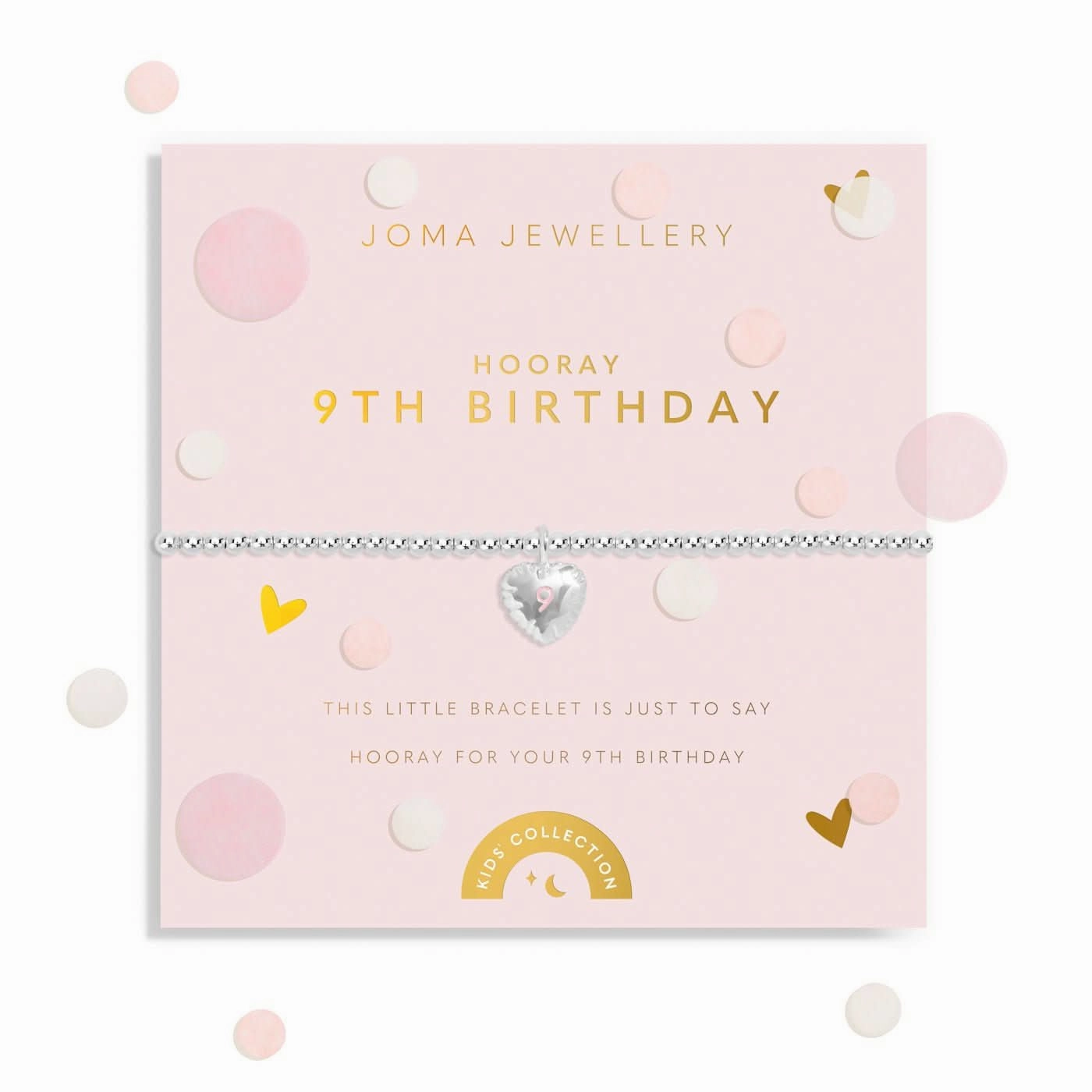 Children's Confetti A Little 9th Birthday Silver Plated Bracelet C835