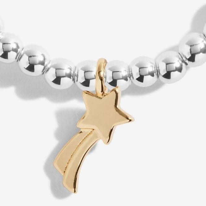 Children's Cracker Christmas Wish Silver 15.5cm Stretch Bracelet C552