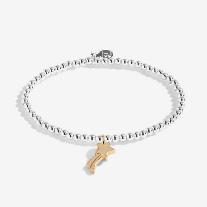 Children's Cracker Christmas Wish Silver 15.5cm Stretch Bracelet C552