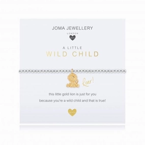 Childrens A Little Wild Child Silver And Gold 15.5cm Stretch Bracelet C505