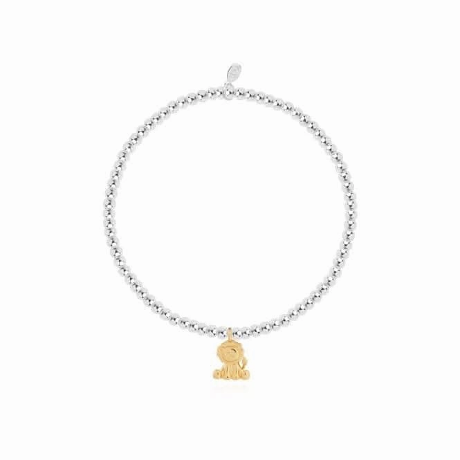 Childrens A Little Wild Child Silver And Gold 15.5cm Stretch Bracelet C505
