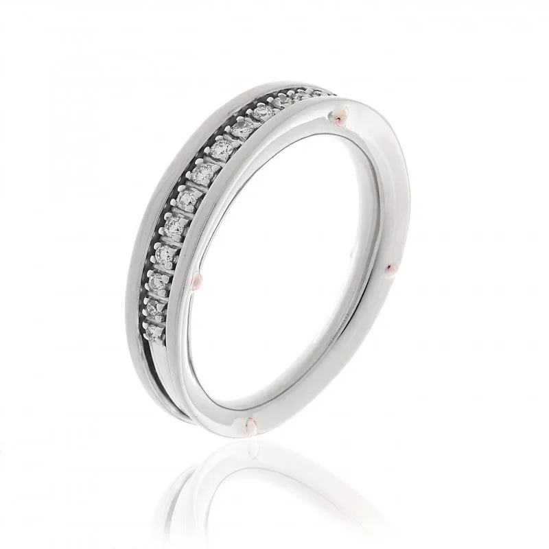 Chimento Aeternitas 18ct White Gold 0.12ct Diamond Half Eternity Ring