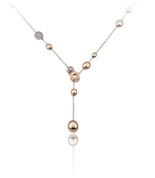 Chimento Armillas Acqua 18ct Rose Gold 0.27ct Diamond Necklace