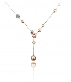 Chimento Armillas Acqua 18ct Rose Gold 0.27ct Diamond Necklace