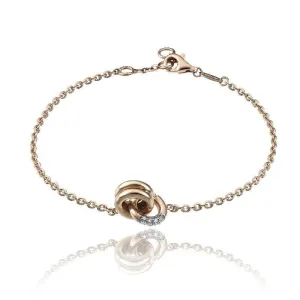 Chimento Bamboo Pure 18ct Rose Gold 0.10ct Diamond Bracelet