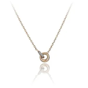 Chimento Bamboo Pure 18ct Rose Gold 0.10ct Diamond Necklace