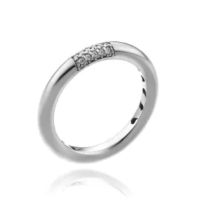 Chimento Bamboo Pure 18ct White Gold 0.08ct Diamond Ring