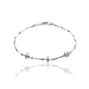 Chimento Bamboo Shine 18ct White Gold 0.15ct Diamond Bracelet