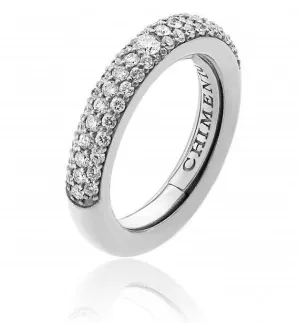 Chimento Forever Stack Me Demi Pavee 18ct White Gold Diamond Adjustable Size-Fit Ring