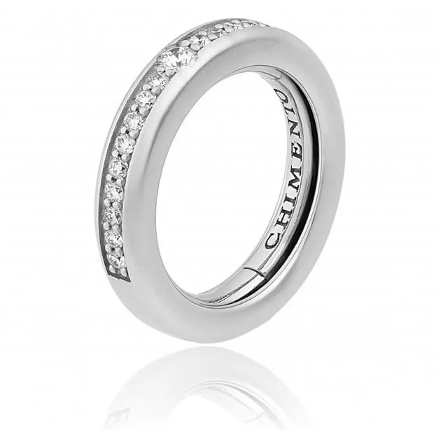 Chimento Forever Stack Me Line 18ct White Gold Diamond Adjustable Size-Fit Ring