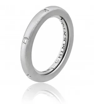 Chimento Forever Stack Me Matte 18ct White Gold Diamond Adjustable Size-Fit Ring