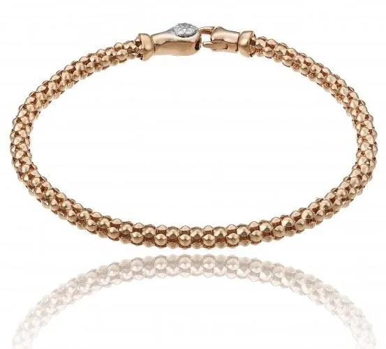 Chimento Melograno 18ct Rose Gold 0.03ct Diamond Bracelet