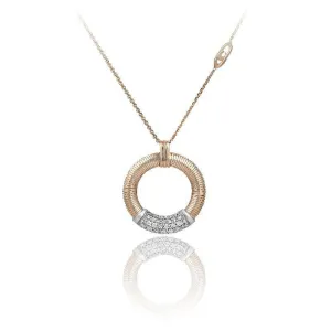 Chimento Stardust Pave 18ct Rose Gold 0.26ct Diamond Circle Necklace
