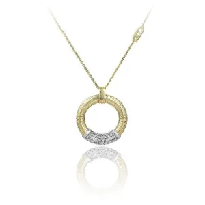 Chimento Stardust Pave 18ct Yellow Gold 0.26ct Diamond Circle Necklace