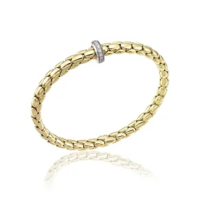 Chimento Stretch 18ct Yellow Gold 0.19ct Diamond Bracelet