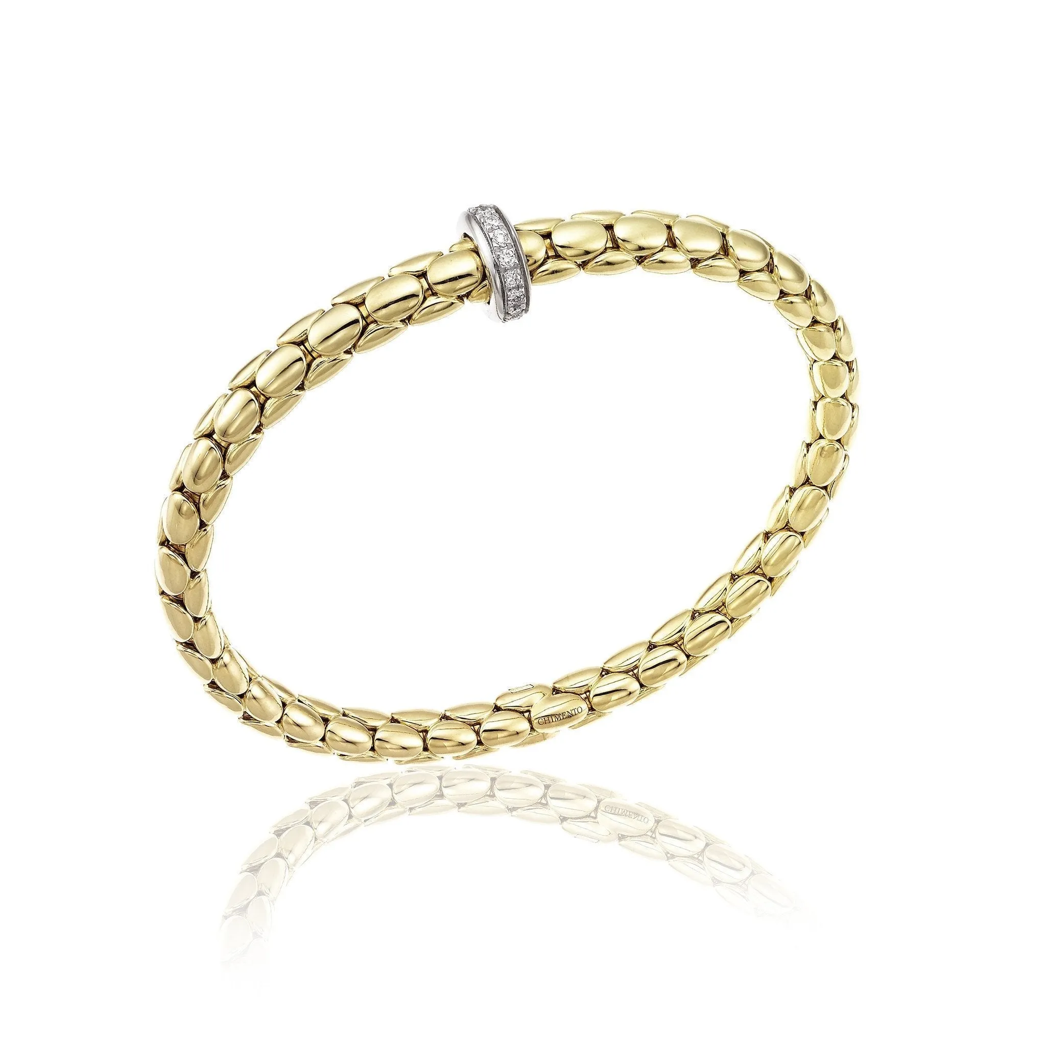 Chimento Stretch 18ct Yellow Gold 0.19ct Diamond Bracelet
