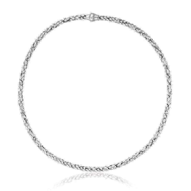 Chimento Stretch Classic 18ct White Gold Diamond Necklace