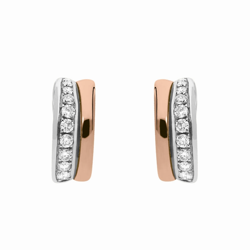 Chimento 18ct White Rose Gold Diamond Earrings D