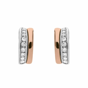 Chimento 18ct White Rose Gold Diamond Earrings D