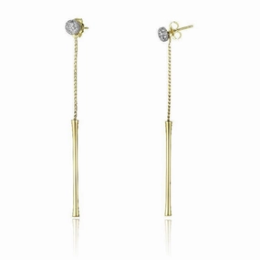 Chimento Bamboo Flirt 18ct Yellow Gold 0.43ct Diamond Drop Earrings