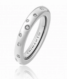 Chimento Forever 18ct White Gold Diamond Adjustable Size-Fit Slim Ring