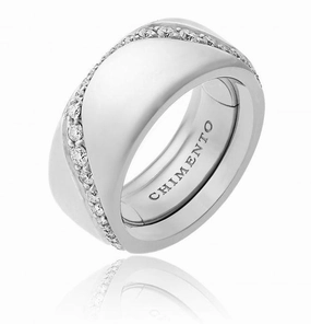 Chimento Forever Essenza 18ct White Gold Diamond Adjustable Size-Fit Ring