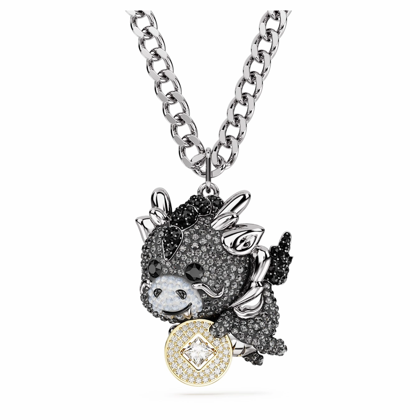 Chinese Grey Zodiac Pendant Dragon