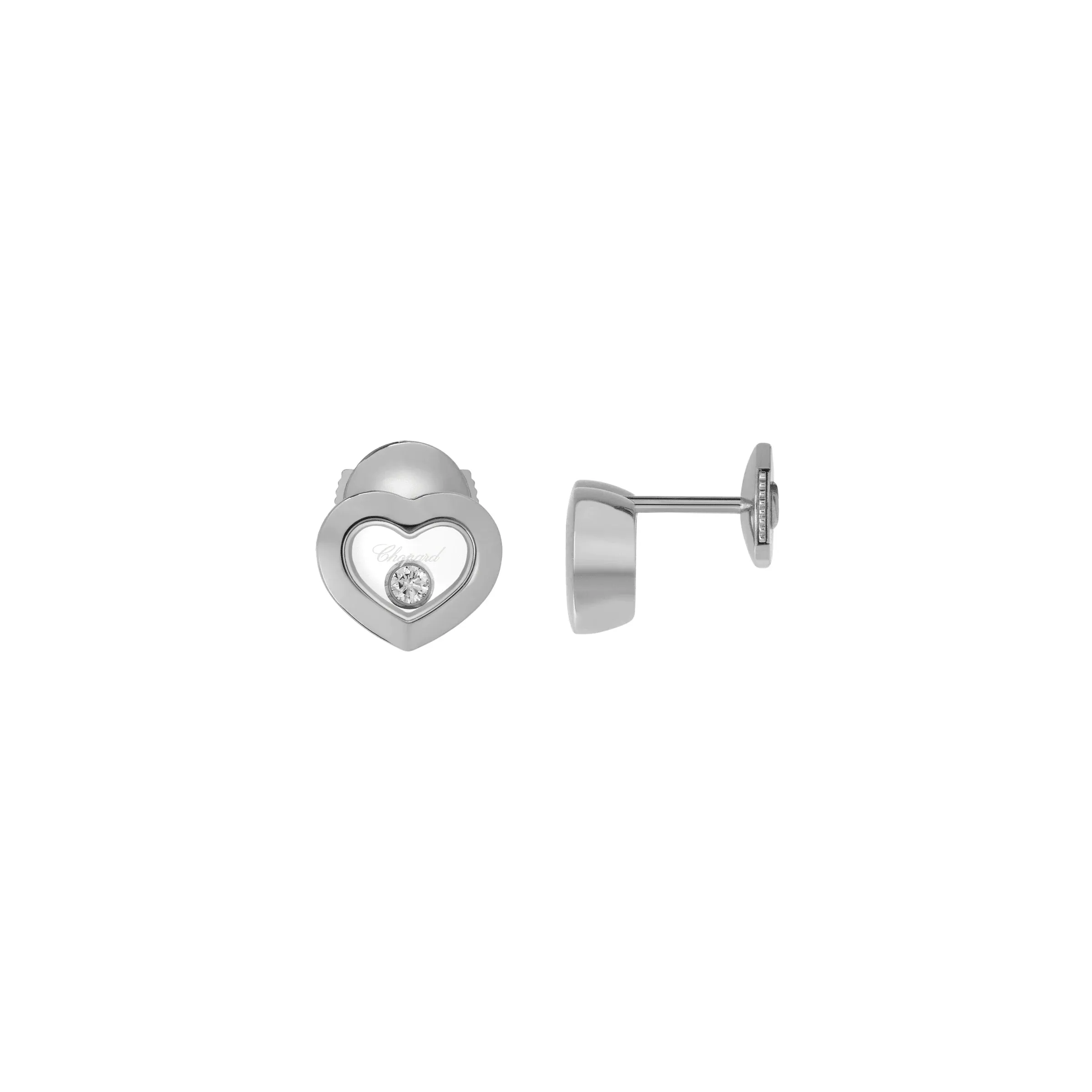 Chopard Happy Diamonds Icons 18ct White Gold 0.10ct Diamond Stud Earrings