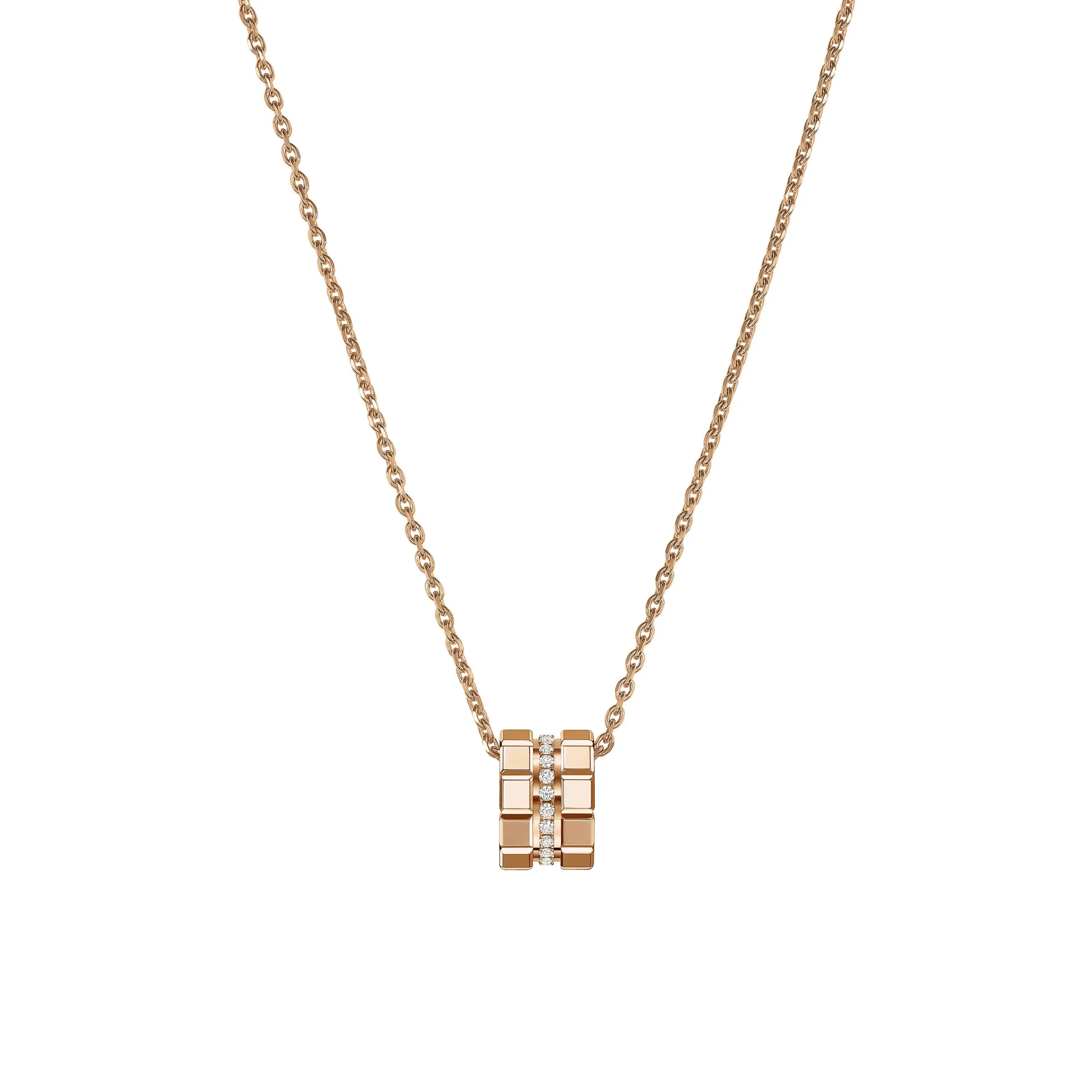 Chopard Ice Cube 18ct Rose Gold Diamond Pendant