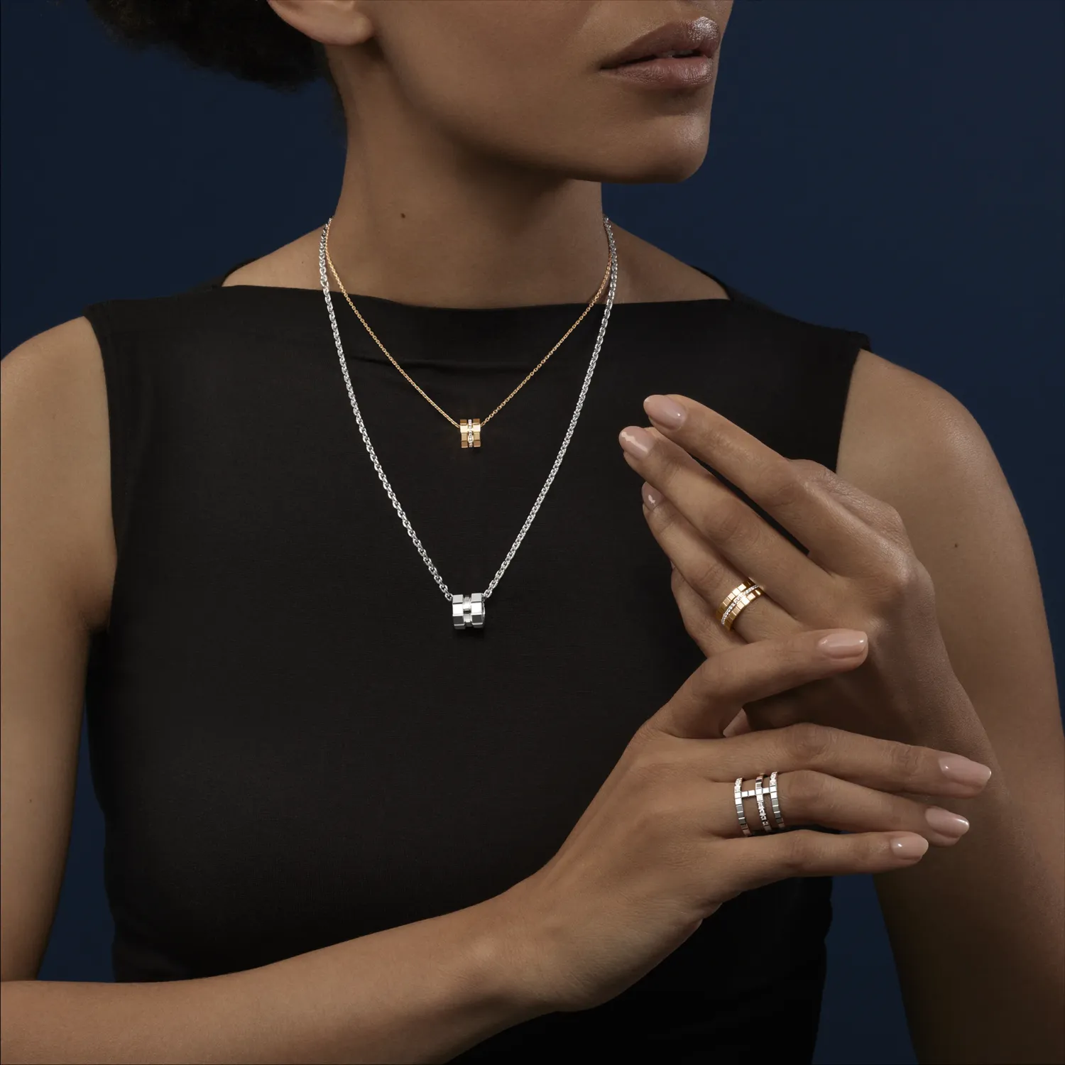Chopard Ice Cube 18ct Rose Gold Diamond Pendant