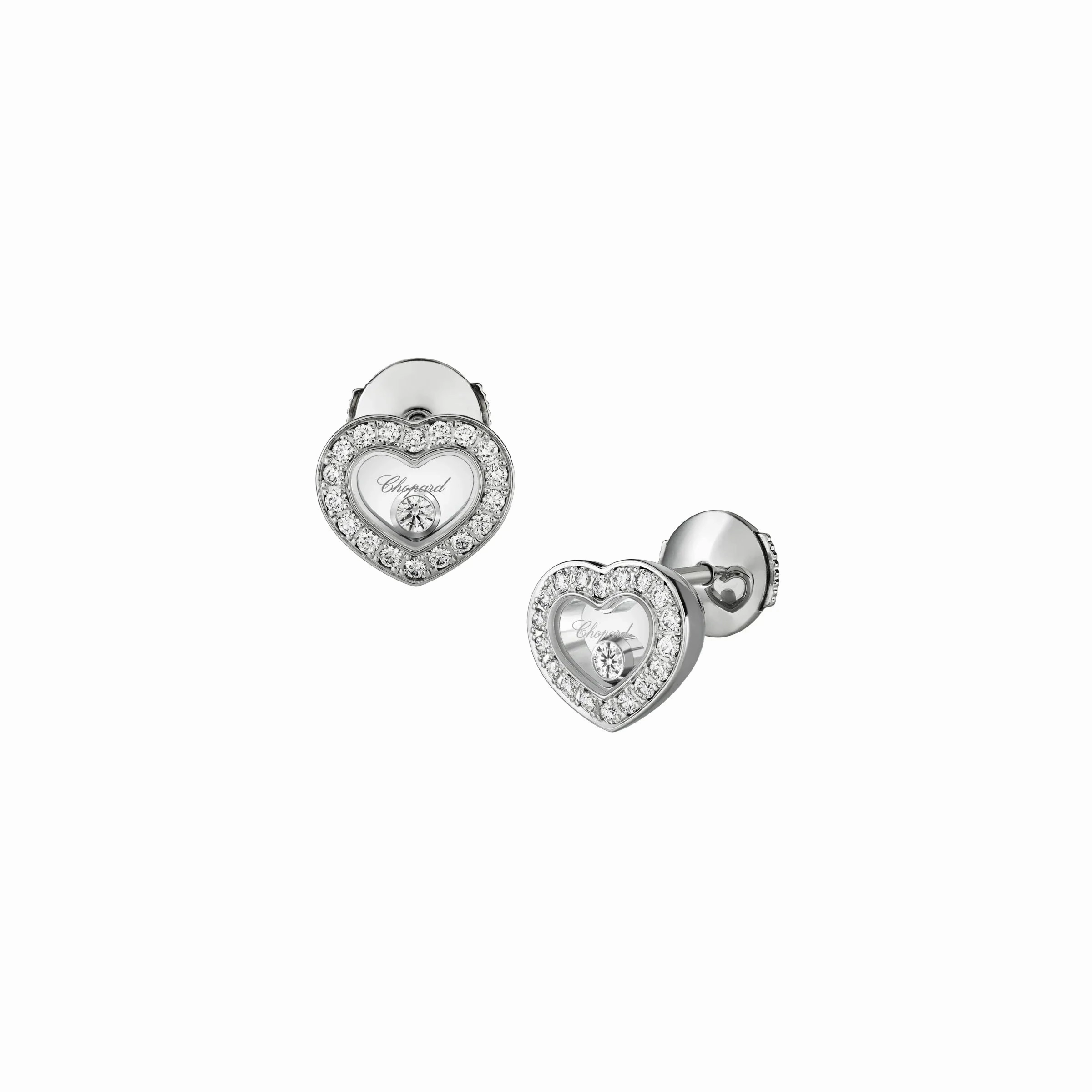 Chopard Happy Diamonds Icons 18ct White Gold 0.38ct Diamond Stud Earrings
