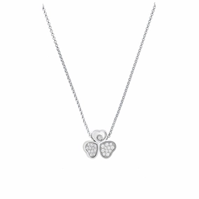 Chopard Happy Hearts Wings 18ct White Gold Diamond Necklace