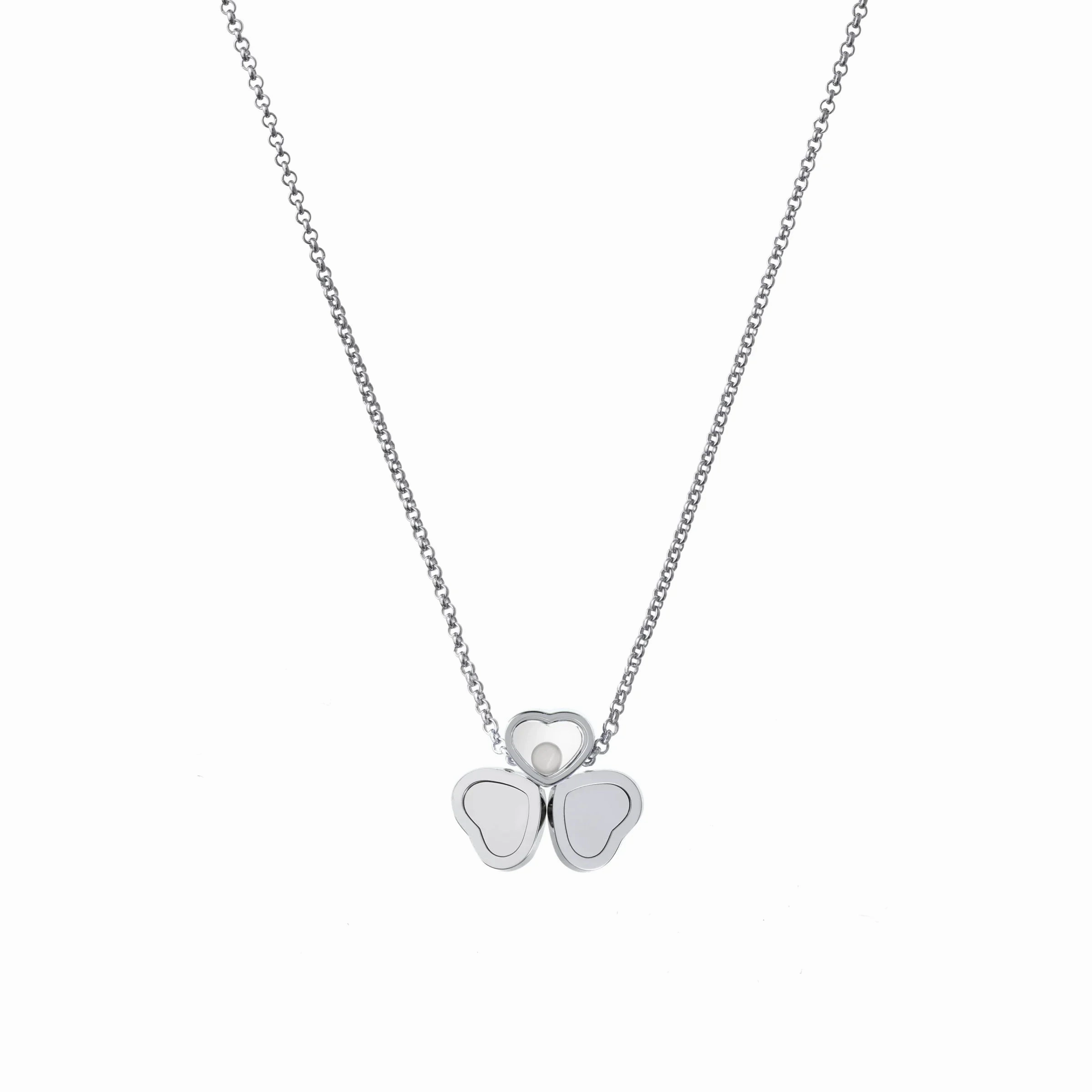 Chopard Happy Hearts Wings 18ct White Gold Diamond Necklace