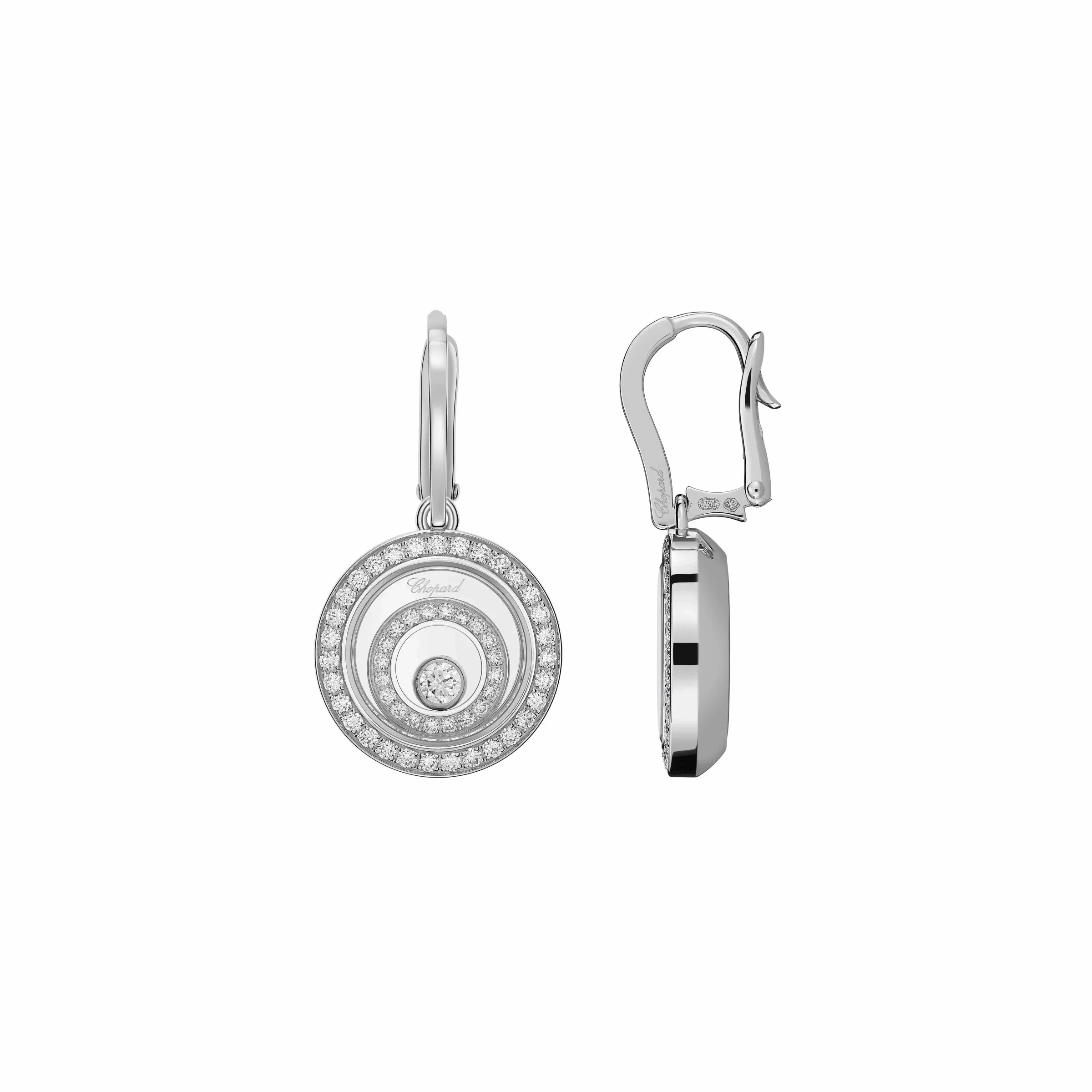 Chopard Happy Spirit 18ct White Gold 0.77ct Diamond Earrings