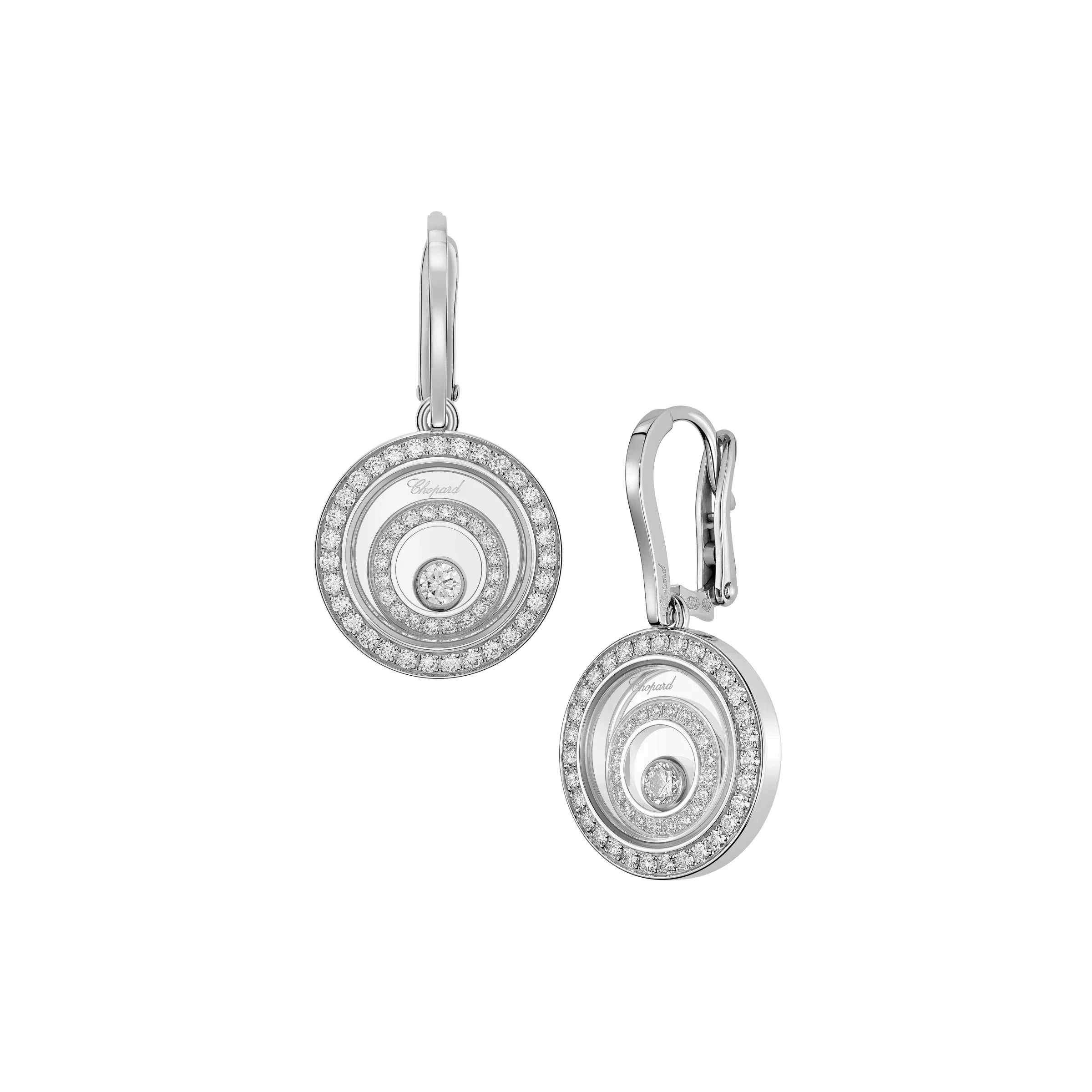 Chopard Happy Spirit 18ct White Gold 0.77ct Diamond Earrings