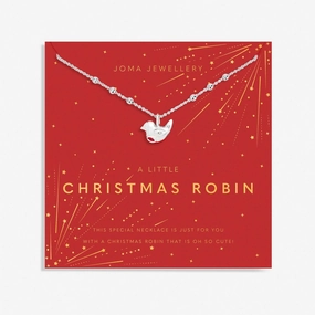 Christmas A Little Christmas Robin Silver Plated Necklace 7707