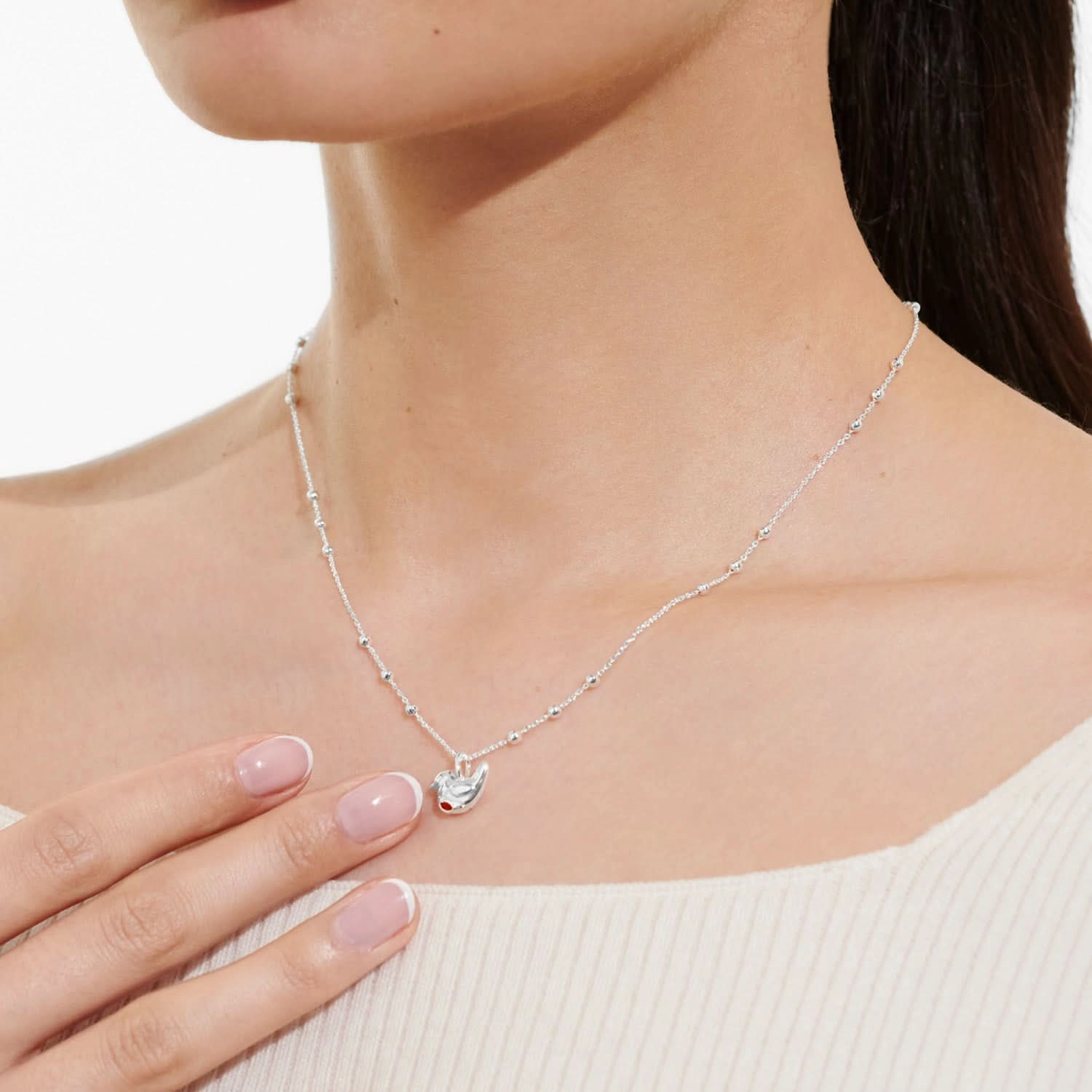 Christmas A Little Christmas Robin Silver Plated Necklace 7707