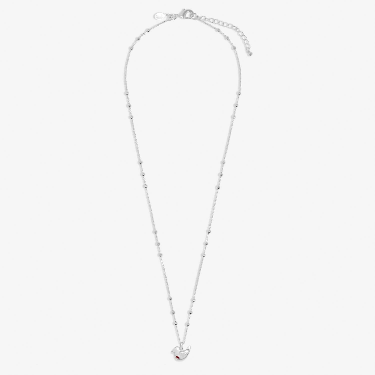 Christmas A Little Christmas Robin Silver Plated Necklace 7707