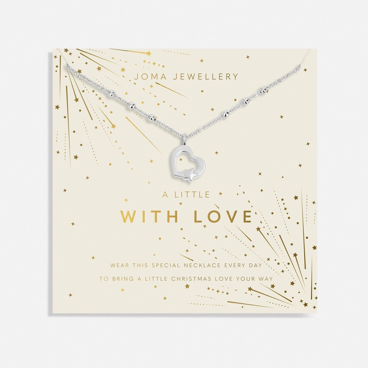 Christmas A Little With Love Silver Plated Necklace 7709