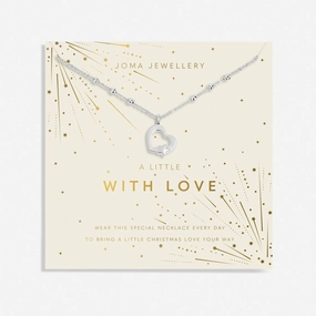 Christmas A Little With Love Silver Plated Necklace 7709