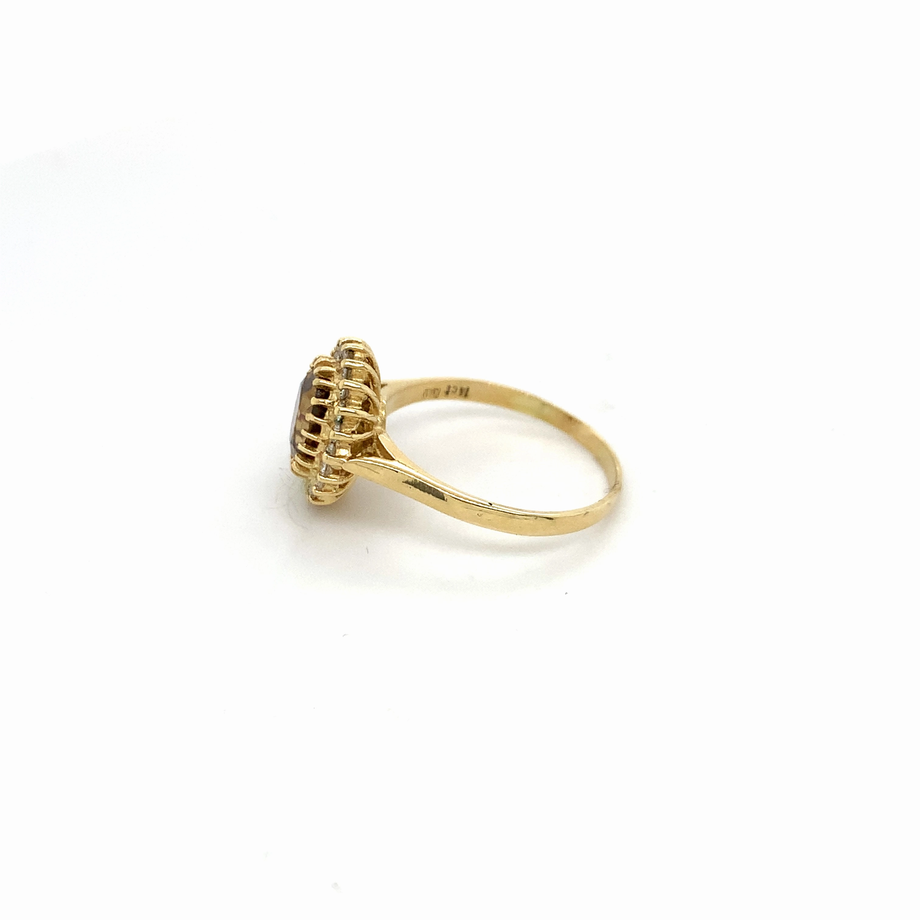 Citrine Yellow Gold  Sun Ring