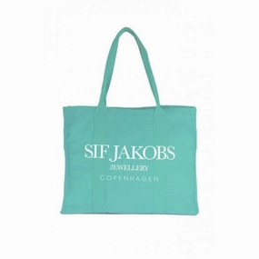 Common Cotton Felt pad Tote Turquoise Bag SJ-TOTEBAGTQ