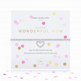 Confetti A Little Wonderful Mum Silver 17.5cm Stretch Bracelet 4335