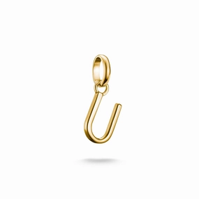 Connect Charm letter U Gold