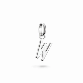 Connect Charm letter W Silver