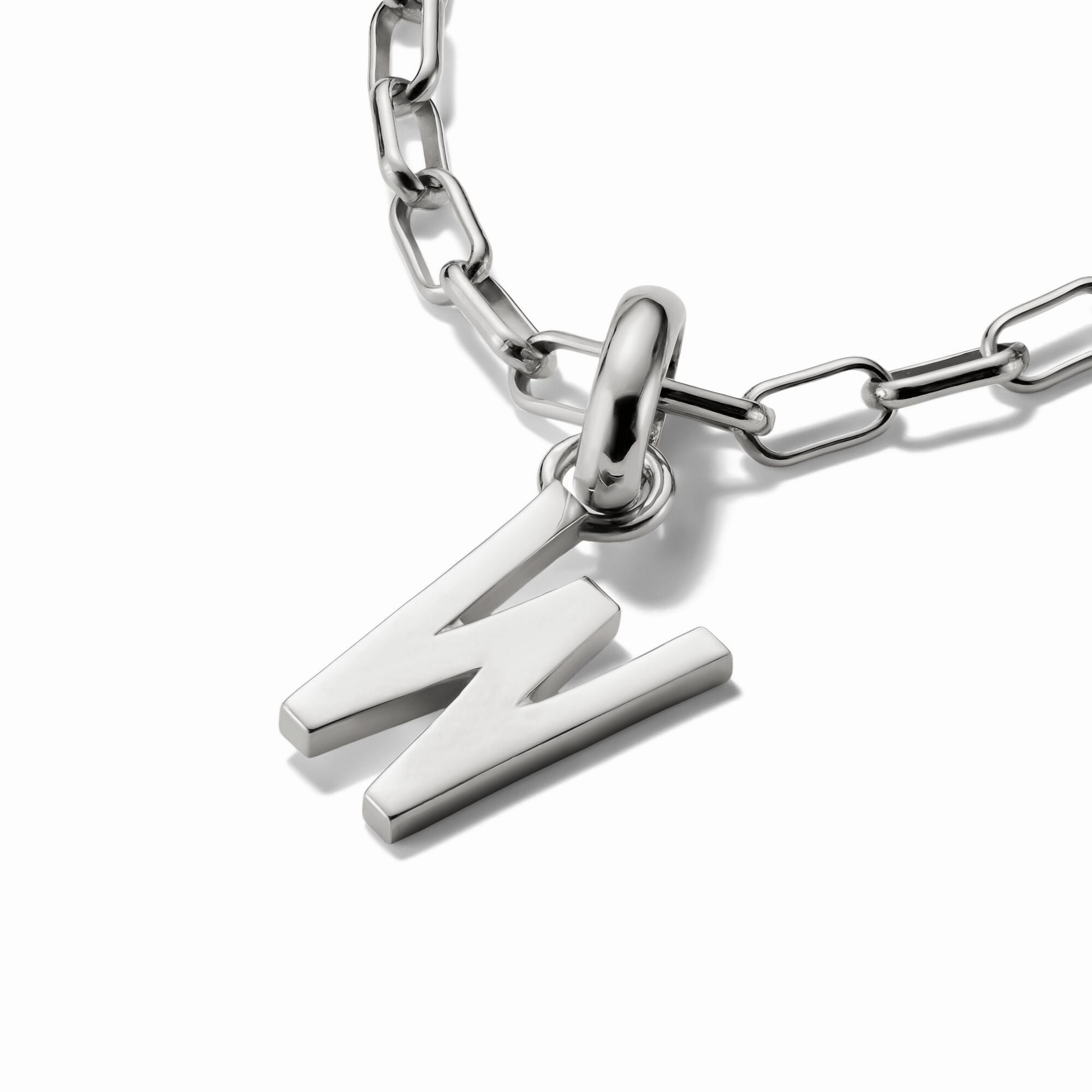 Connect Charm letter W Silver